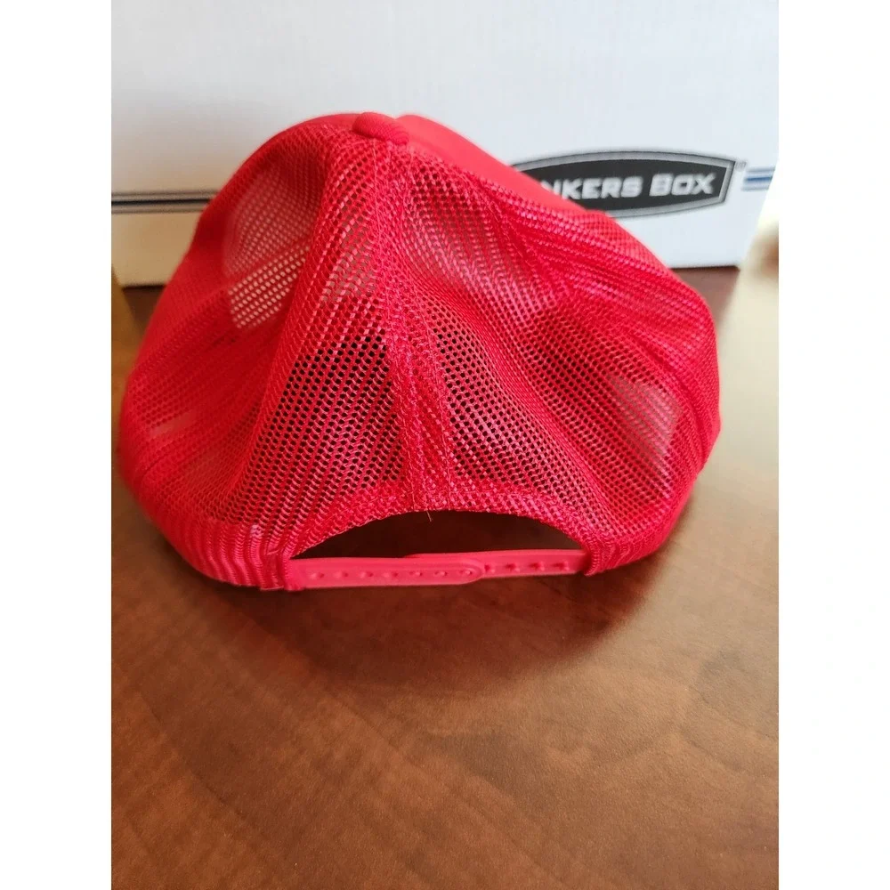 Vtg 1988 red NFL Super Bowl XXIII 23 hat made in USA for Winston cigarettes